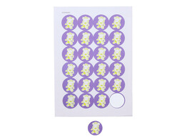 Sticker 4 cm Punda lila