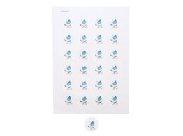 Sticker 4 cm Pitty cyan