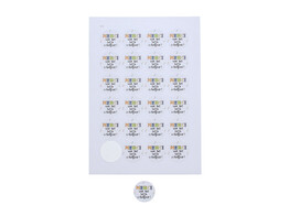 Sticker 4 cm  Patchwork  merci Nederlands