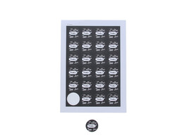 Sticker 4 cm  Thanks  black