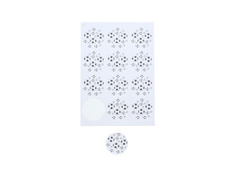 Sticker 6 35 cm  Black   white  voetbal