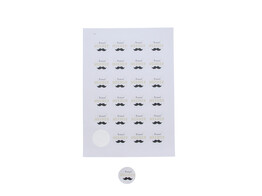 Autocollant 4 cm  Bedankt Meester 