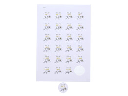 Autocollant 4 cm  One line  Bedankt LIEVE Juf