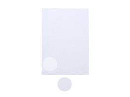 Round label 63 5 x 63 5 mm white