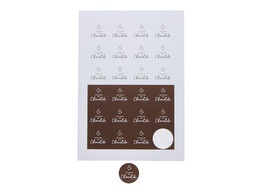 Sticker 4 cm  Lines  life is better with chocolate