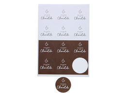 Sticker 6 35 cm  Lines  life is better with chocolate