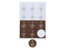 Sticker 6 35 cm  Lines  It s always coffee time