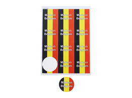 Sticker 6 35 cm  Made in Belgium 