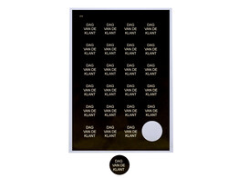 Sticker 4 cm  Dag van de klant  black