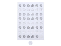 Sticker round 32mm  Dag van de klant  white