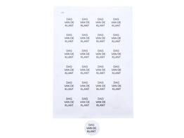Sticker 4 cm  Dag van de klant  white