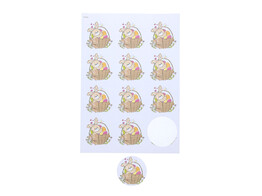 Autocollant 6 35 cm  Bunny Basket 