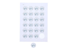 Sticker 4 cm  Bunny Genius  smokey green