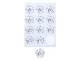 Sticker 6 35 cm  Bunny Genius  geel