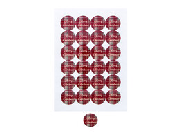 Sticker 4 cm  Carreau  Merry Christmas