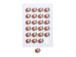 Sticker 4 cm Santa  Baba 