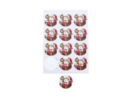 Sticker 6 35 cm Santa  Retro 
