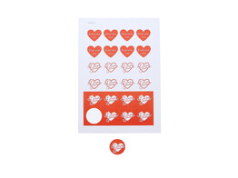 Autocollant  4cm sur A4  Love 