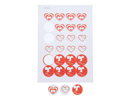 Autocollant 4cm sur A4  Amour 