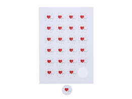 Autocollant 4 cm one line heart  Love 