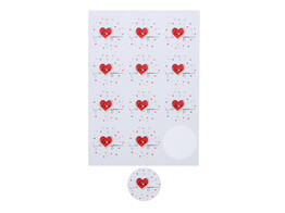 Autocollant 6 35 cm one line heart  Love 