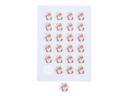 Sticker 4 cm Sint  Vintage  en Mona