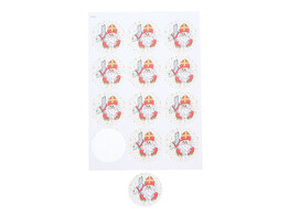 Sticker 6 35 cm Sint  Vintage  en Mona