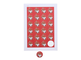 Sticker 4 cm Sint  Vintage  en Roetpiet
