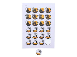 Autocollant 4 cm Halloween  Scene 