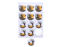 Autocollant 6 35 cm Halloween  Scene 