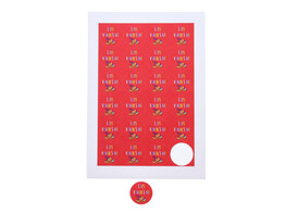 Sticker 4 cm  Color  Liefs van de Sint met muts