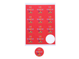 Autocollant 6 35 cm  Color  Liefs van de Sint avec bonnet
