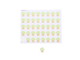 Autocollant brillant champignon  Champy  PM vert clair