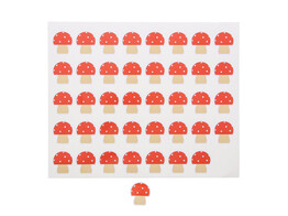Autocollant brillant champignon  Champy  PM terracotta