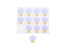 Autocollant brillant champignon  Champy  GM lavende