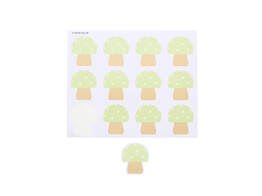 Autocollant brillant champignon  Champy  GM vert clair
