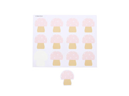 Autocollant brillant champignon  Champy  GM roze claire