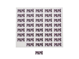 Autocollant brillant  Moustache  papa PM