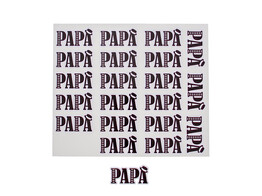Autocollant brillant  Moustache  papa GM