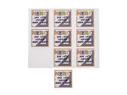 Autocollant brillant  Patchwork  merci GM francais