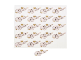 Autocollant brillant  Hearts  chocolate medium