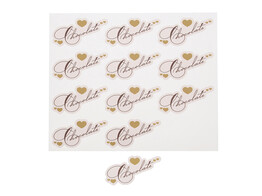 Autocollant brillant  Hearts  chocolate GM
