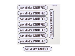 Sticker glossy  label Mix  Een dikke knuffel  LM