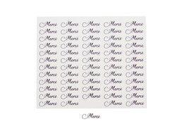 Sticker glossy  Merci  SM black