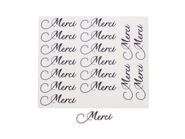 Sticker glossy  Merci  LM black