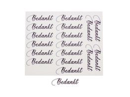 Sticker glossy  Bedankt  LM black