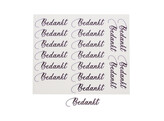 Sticker blinkend  Bedankt  GM zwart