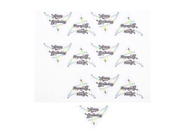 Autocollant brillant  Happy Birthday  drapeau GM