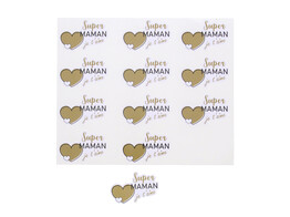 Sticker blinkend  Golden Heart  super MAMAN GM Frans
