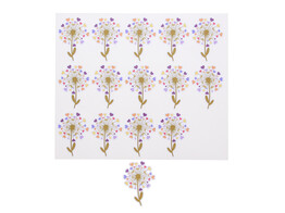 Sticker blinkend  Dandelion  blaasbloem met hartjes GM